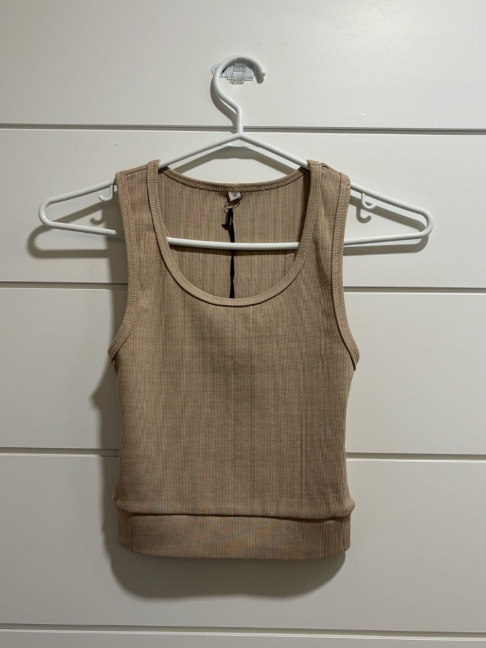 NWT Bra:30 Sporty After Bra - Jute Neutral Lounge Racerback Crop - Size S